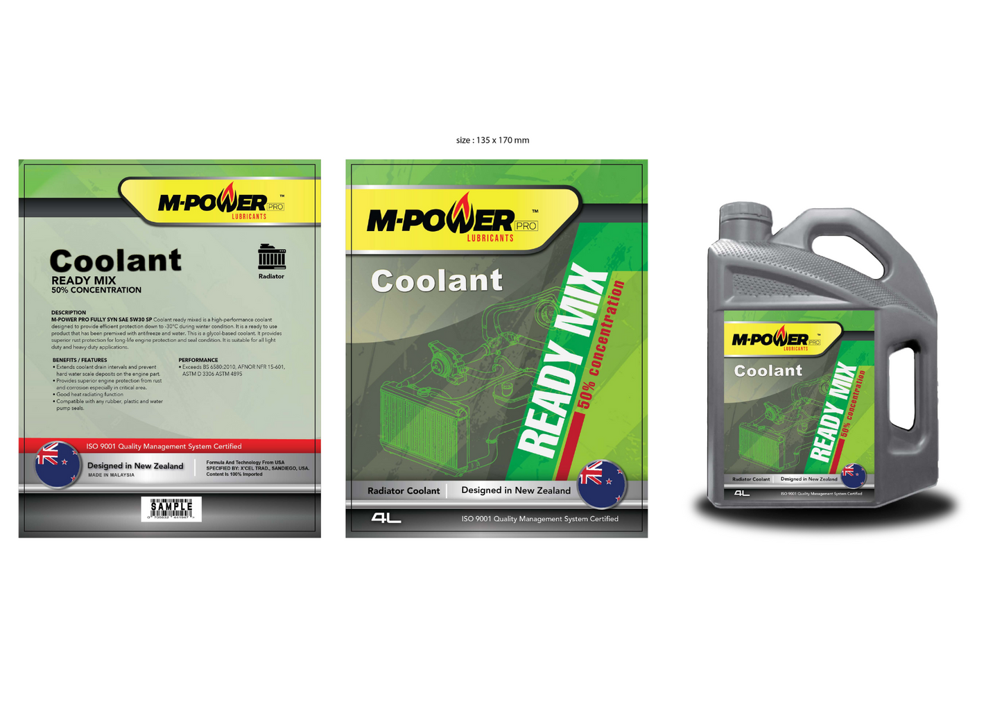 M-Power Pro Coolant Ready Mix (50% Concentration) 4L
