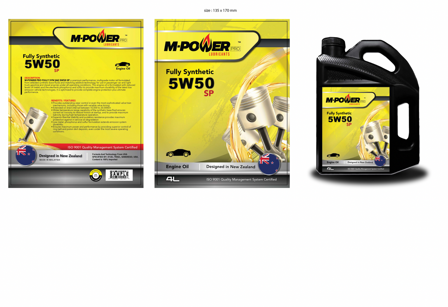 M-Power Pro SAE 5W-50 Fully SYN SP Multigrade Oil 4Litres